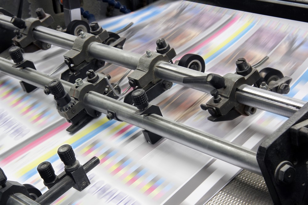 Printing process in action using Digital Print Process