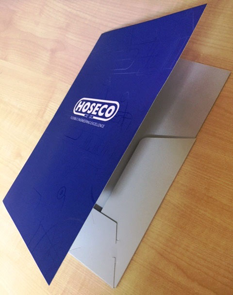 Custom printed presentation folder with interlocking flaps - G Force Printing Perth