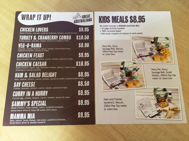 Sandwich and Kids Menus by G Force Printing