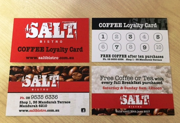 Loyalty cards - printed full colour both sides - G Force Printing Perth