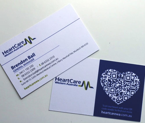 Printed Business Card with QR Code