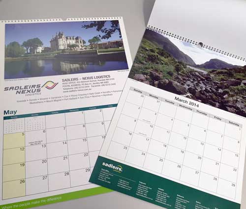 Sadleirs Printed Calendars